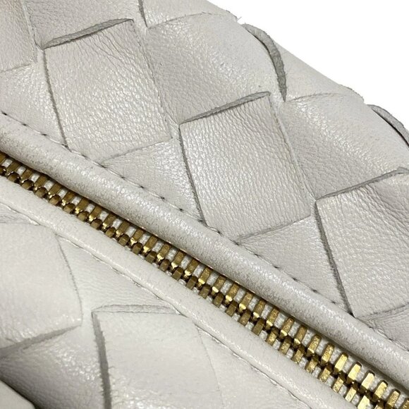 Auth BOTTEGA VENETA Mini The Jodi - White Leather B********* Handbag - Picture 14 of 16